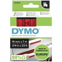 Labeltape DYMO D1 45807 Polyester Tapekleur: Rood Tekstkleur:Zwart 19 mm 7 m