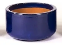 Mcollections bloempot bowl geglazuurd 31x15 cm blauw