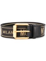 Moschino ceinture à logo imprimé - Noir