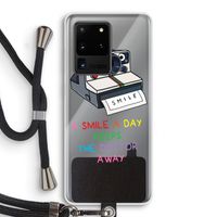 Smile: Samsung Galaxy S20 Ultra Transparant Hoesje met koord