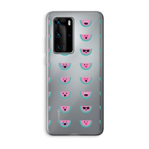 Smiley watermeloenprint: Huawei P40 Pro Transparant Hoesje