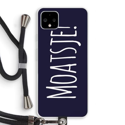 Moatsje!: Pixel 4 XL Transparant Hoesje met koord