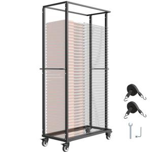 VEVOR Stoelenkar Opvouwbare stoelenkar voor 60 stoelen 227 kg Opvouwbare stoelenkar