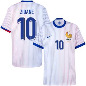 Frankrijk Dri-Fit ADV Match Shirt Uit 2024-2025 + Zidane 10