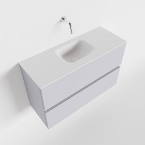 Toiletmeubel Mondiaz Ada | 80 cm | Meubelkleur Cale | Lex wastafel Talc Midden | Zonder kraangat