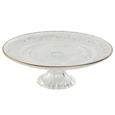 Eetbord Home ESPRIT Transparant Gouden Kristal 23 x 23 x 8 cm