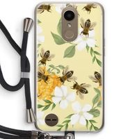 No flowers without bees: LG K10 (2017) Transparant Hoesje met koord
