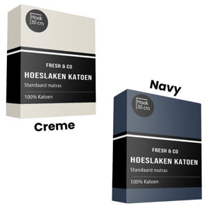 Hoeslaken - Katoen - Verkoelend - 80x200 cm - Keuze Uit Meerdere Kleuren - Fresh and Co - Dekbed-Discounter.nl