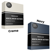 Hoeslaken - Katoen - Verkoelend - 80x200 cm - Keuze Uit Meerdere Kleuren - Fresh and Co - Dekbed-Discounter.nl
