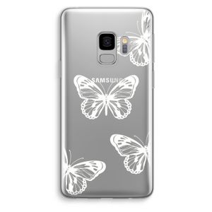 White butterfly: Samsung Galaxy S9 Transparant Hoesje