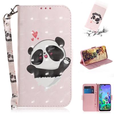 3D schilderij liefde Bear patroon gekleurde tekening horizontale Flip lederen case voor LG q60 met houder & kaartsleuven & portemonnee