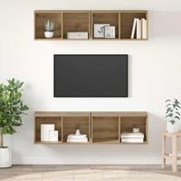 Tv-meubelset 4 pcs Artisan Eiken 37 x 37 x 72 cm Bewerkt hout