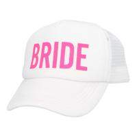 Vrijgezellenfeest baseballcap/petje - Bride - wit - dames - polyester - thumbnail