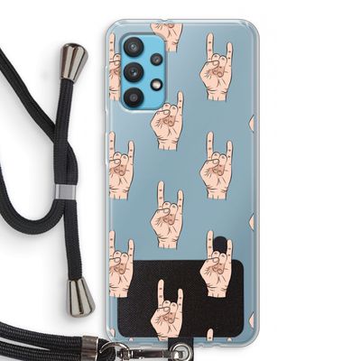 Rock: Samsung Galaxy A32 4G Transparant Hoesje met koord