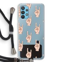 Rock: Samsung Galaxy A32 4G Transparant Hoesje met koord