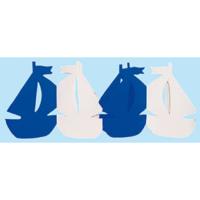 Bootjes thema feest slinger - 300 cm - papier - Maritieme feestartikelen en versiering