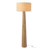 J-line - Vloerlamp Paraplu Ailanthus Hout Naturel - 48x48x157cm