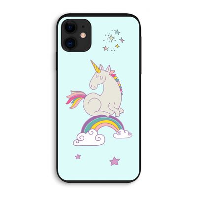 Regenboog eenhoorn: iPhone 11 Biologisch afbreekbaar hoesje