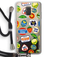 Fruitsticker: Samsung Galaxy A8 (2018) Transparant Hoesje met koord