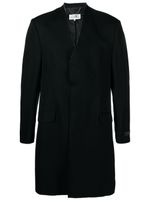 MM6 Maison Margiela manteau en laine à simple boutonnage - Noir