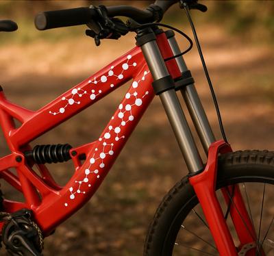 Verbonden stippencollectie fiets sticker