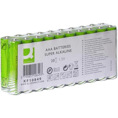 Q-CONNECT batterij,alkaline, AAA, pak van 20 stuks