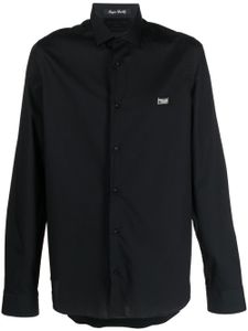 Philipp Plein chemise à plaque logo - Noir