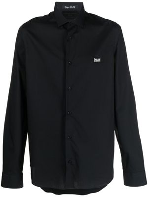 Philipp Plein chemise à plaque logo - Noir