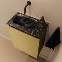 Toiletmeubel Mondiaz Ture Dlux | 40 cm | Meubelkleur Oro | Eden wastafel Lava Links | Zonder kraangat