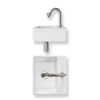Fonteinset Baseline keramiek 32x29x11 cm wit glans