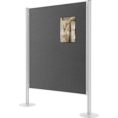 magnetoplan Presentatiewand Präsentationswandset Filz (b x h) 1200 mm x 1500 mm Vilt Grijs Tweezijdig te gebruiken, Prikbord 1101003