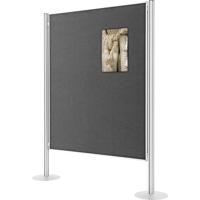 magnetoplan Presentatiewand Präsentationswandset Filz (b x h) 1200 mm x 1500 mm Vilt Grijs Tweezijdig te gebruiken, Prikbord 1101003