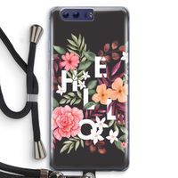 Hello in flowers: Honor 9 Transparant Hoesje met koord
