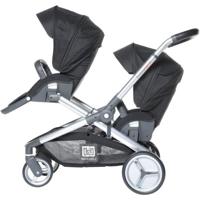 RODE KASTEEL Dubbele wandelwagen Evolutwin Black - thumbnail