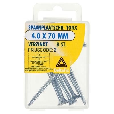 Sp.pl.schr.torx 4,0x70mm vz 8st - Deltafix