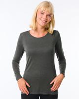 HEMA Dames Thermo T-shirt Grijsmelange (grijsmelange) - thumbnail