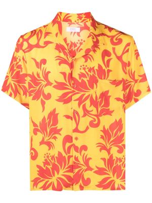 ERL chemise Tropical Flowers à manches courtes - Jaune