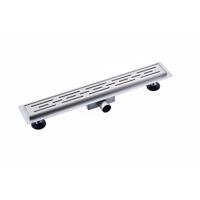 Fortifura Galeria douchegoot - 160cm - met rooster - met vloerflens - Geborsteld RVS PVD (RVS) YZ-A60-Basic-drain