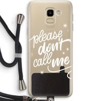 Don't call: Samsung Galaxy J6 (2018) Transparant Hoesje met koord