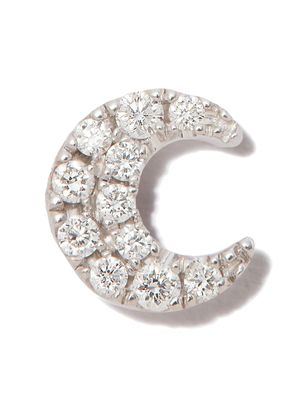 MARIA TASH puce d'oreille en or blanc 18ct ornée de diamants - Argent