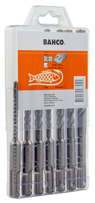Bahco SDS+ borensets| 4-snijkanten | voor gewapend beton | 7-delig | 4651-SET-7