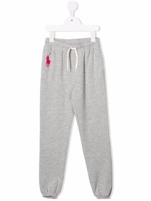 POLO RALPH LAUREN KIDS pantalon de jogging à motif Polo Pony - Gris
