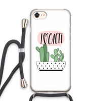 I love cacti: iPhone 8 Transparant Hoesje met koord