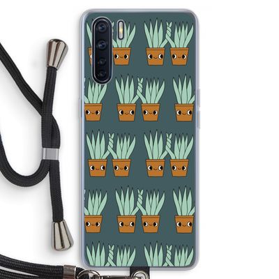 Sansevieria: Oppo A91 Transparant Hoesje met koord