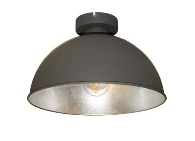 Artdelight Landelijke plafondlampCurve Ø 31cm grijs met zilver - PL CURVE GR-ZL