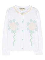 Stella McCartney Kids cardigan à fleurs - Blanc - thumbnail