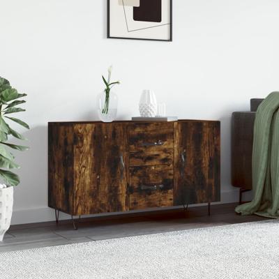 Dressoir 100x36x60 cm bewerkt hout gerookt eikenkleurig