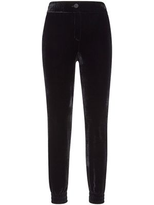 Philipp Plein pantalon en velours à taille élastique - Noir