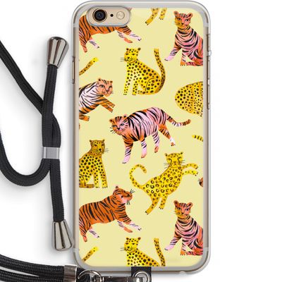 Cute Tigers and Leopards: iPhone 6 PLUS / 6S PLUS Transparant Hoesje met koord