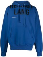 Helmut Lang hoodie à logo imprimé - Bleu - thumbnail